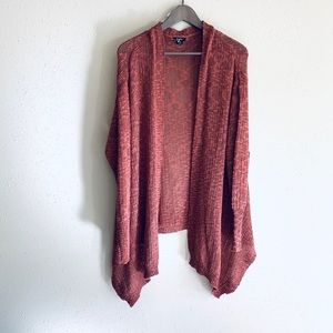 Oversize Asymmetrical Marsala Open Women’s Cardigan Size Large NWT